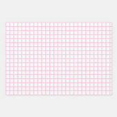 Trellis Light Pink - Weiß Geschenkpapier Set (Vorderseite 2)