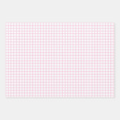 Trellis Light Pink - Weiß Geschenkpapier Set (Vorderseite)