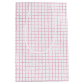 Trellis Light Pink - Weiß Mittlere Geschenktüte (Vorderseite)