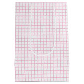 Trellis Light Pink - Weiß Mittlere Geschenktüte (Rückseite)