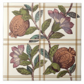 Trellis mit Fruit & Blume Repro Viktorianisch Tile Fliese (Vorderseite)