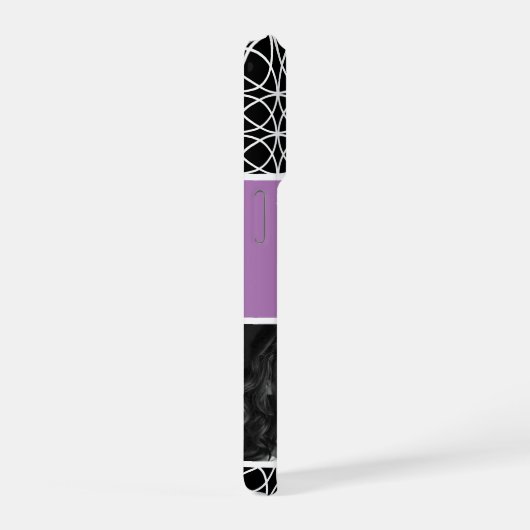 Trellis Muster - FotoCollage & Monogram iPhone Hülle (Rechte Seite)