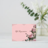 Trellis Rose Vintag - Gift Registration Card Begleitkarte (Stehend Vorderseite)