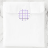 Trellis Soft Lavendel - Weiß Runder Aufkleber (Tasche)