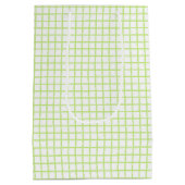 Trellis Spring Grün - Weiß Mittlere Geschenktüte (Rückseite)
