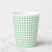 Trellis Summer Green- White Pappbecher (Rückseite)