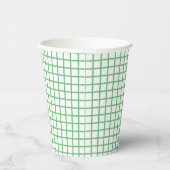 Trellis Summer Green- White Pappbecher (Rechts)