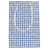 Trellis True Blue - Weiß Mittlere Geschenktüte (Vorderseite)