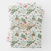 Trellis und Bogen in Rot und Grün Geschenkpapier Set (Beispiel)