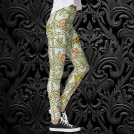 Trellis von William Morris, Vintag Garden Textile Leggings