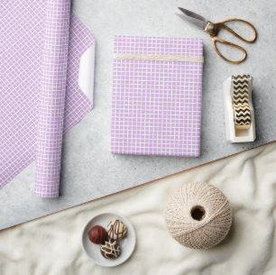 Trellis White - Sanftes Lila Geschenkpapier