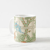 Trellis William Morris Floral birds gemustert Kaffeetasse (Vorderseite Links)