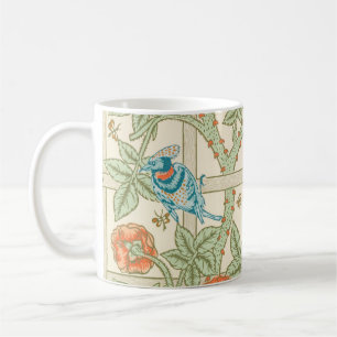 Trellis William Morris Floral birds gemustert Kaffeetasse