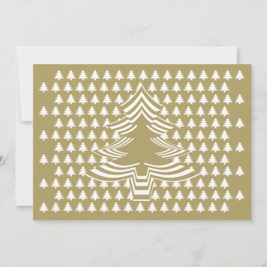 Tremating Christmas Party Gold/Weiße Schriftart Einladung (Rückseite)