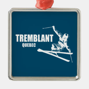 Tremblant Quebec Skier Ornament Aus Metall