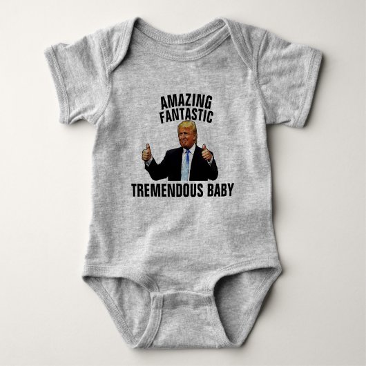 TREMENDOUS BABY TRUMP T - SHIRT JERSEY BODYSUIT (Vorderseite)