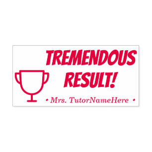 "TREMENDOUS-ERGEBNIS!" Tutor Rubber Briefmarke Permastempel