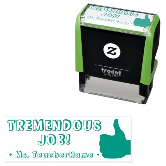 "TREMENDOUS JOB!" Briefmarke aus Kautschuk Permastempel (Beispiel)