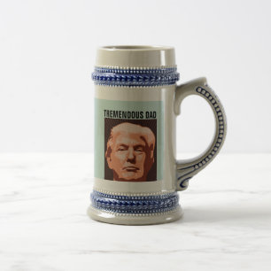 TREMENDOUS VATER DONALD TRUMP BIER STEIN BIERGLAS