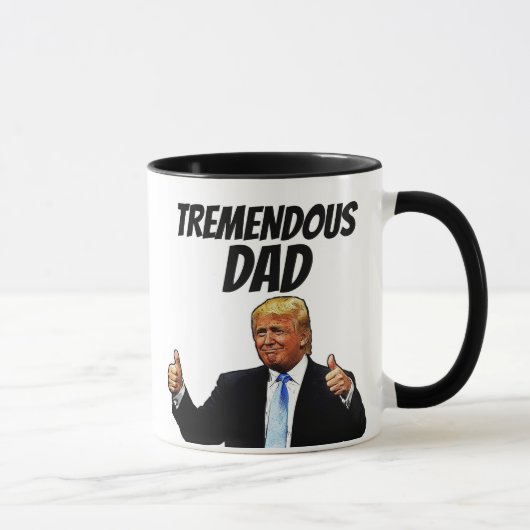 TREMENDOUS VATER KAFFEE TASSE, FUNNY DONALD TRUMP TASSE (Rechts)