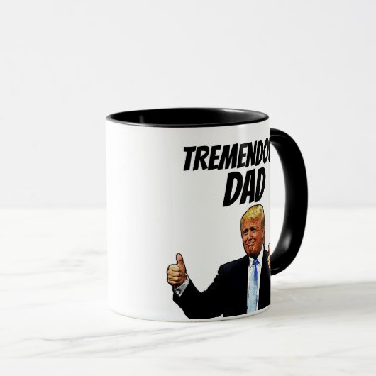 TREMENDOUS VATER KAFFEE TASSE, FUNNY DONALD TRUMP TASSE (VorderseiteRechts)