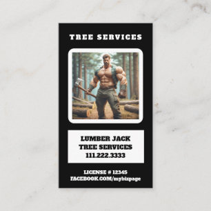 *~* Tremeservice Musculular Lumber Jack Tree QR Visitenkarte