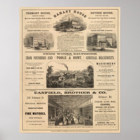 Tremont House, Boston hotel Nahant House Poster (Vorne)