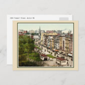 Tremont Street Boston antikes restauriertes Foto Postkarte (Vorne/Hinten)