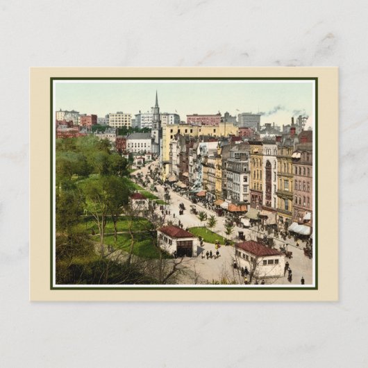 Tremont Street Boston antikes restauriertes Foto Postkarte (Vorderseite)