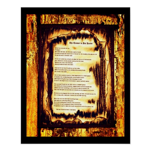 Tremor in den Händen Poster (Vorderseite)