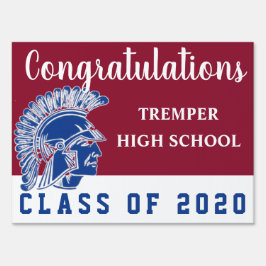 Tremper Kenosha Wisconsin Class of 2020 Abschluss Gartenschild
