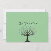 Tremtaufen Christening Custom Invitation pink Einladung (Rückseite)