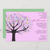Tremtaufen Christening Custom Invitation pink Einladung (Vorne/Hinten)