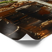 Tren en Mercado Urbano: Impresionista y Realista. Poster (Ecke)