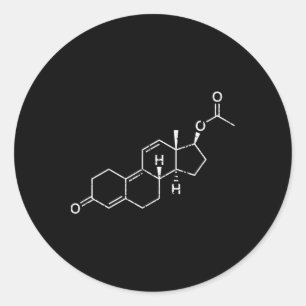 Trenbolon Steroid Molecule Runder Aufkleber