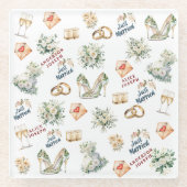 Trenby Bridal Zubehör für Hochzeiten Glasuntersetzer (Vorderseite)