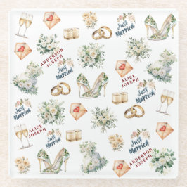 Trenby Bridal Zubehör für Hochzeiten Glasuntersetzer