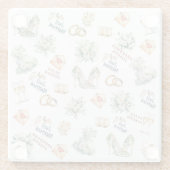 Trenby Bridal Zubehör für Hochzeiten Glasuntersetzer (Rückseite)