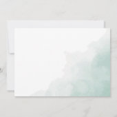 Trenby Bride Floral Green Wedding Save The Date (Rückseite)