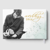 Trenby Bride Veil Green Wedding Gästebuch (Rückseite)