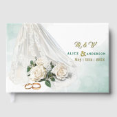 Trenby Bride Veil Green Wedding Gästebuch (Vorderseite)