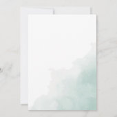 Trenby Stylish Green Wedding Blume Door Einladung (Rückseite)