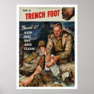 Trench Foot - Vintager Patriotismus Poster
