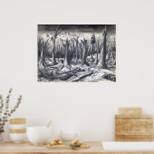 Trench in Campholz Woods Poster (Küche)