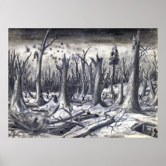 Trench in Campholz Woods Poster (Vorne)