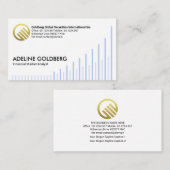 Trend-Aktienkurs nach oben Visitenkarte (Vorne/Hinten)