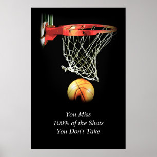 Trend Artwork Motivierend Zitat Basketball Poster