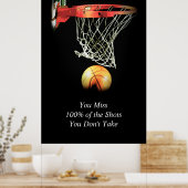Trend Artwork Motivierend Zitat Basketball Poster (Küche)