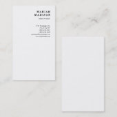 Trend Ausgeklügelter Minimalistischer Chic Visitenkarte (Vorne/Hinten)