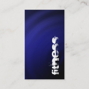 Trend Black Blue White Fitness Sport Business Card Visitenkarte